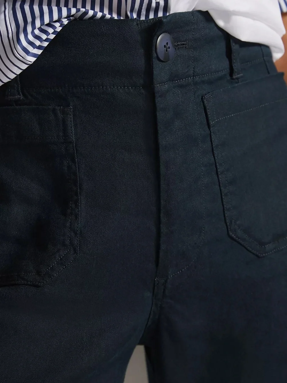 NWT Maeve Navy Linen Colette Pants